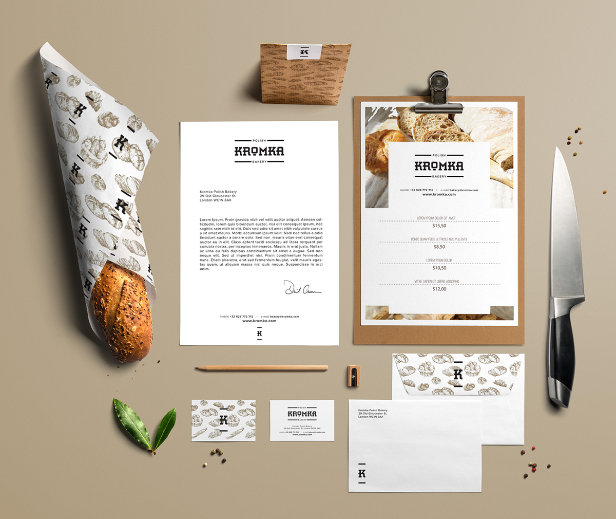 倫敦Kromka波蘭面包店VI設(shè)計