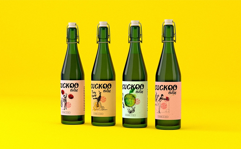 水果酒插畫包裝設計