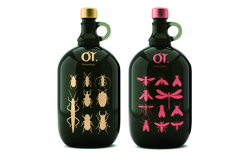 莫斯科昆蟲“或葡萄酒”品牌包裝設(shè)計，不過看起來有點(diǎn)恐怖