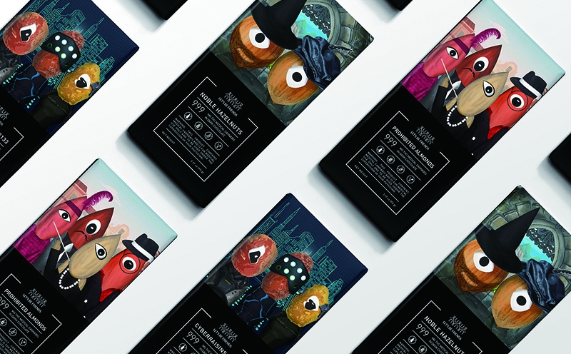 休閑食品包裝設計，巧克力包裝設計，趣味巧克力包裝設計，杭州石特設計