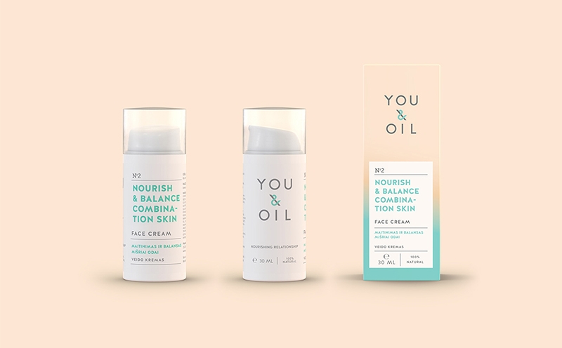 化妝品品牌包裝設(shè)計，有效地使用色彩編碼，增強產(chǎn)品的自然和專業(yè)形象