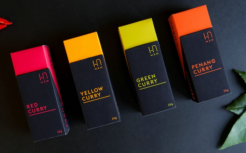咖喱包裝設(shè)計(jì),把制作泰國咖喱的所有主要原料打包成一個(gè)包裝
