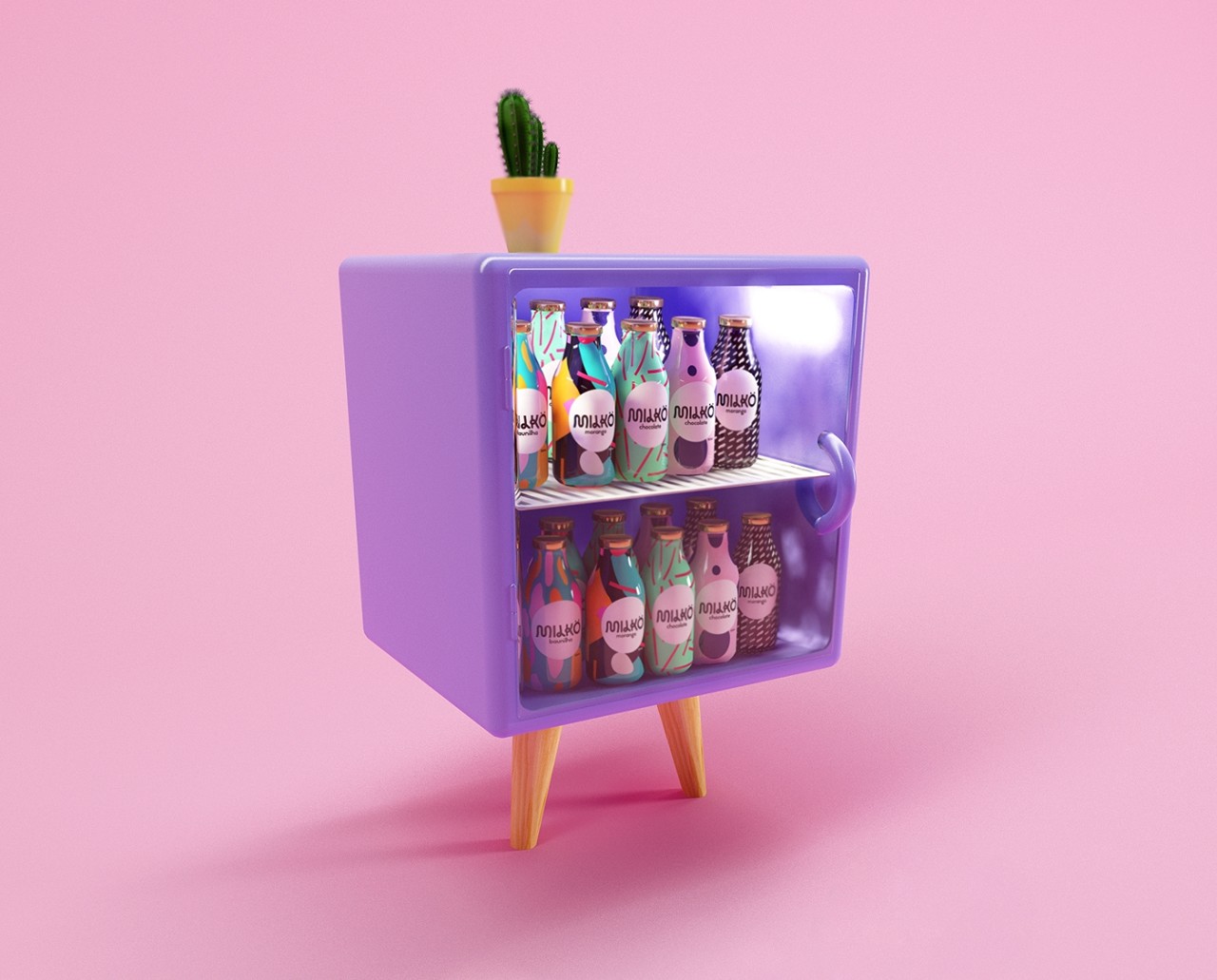 彩色的牛奶包裝，真的驚艷到我了?。?！