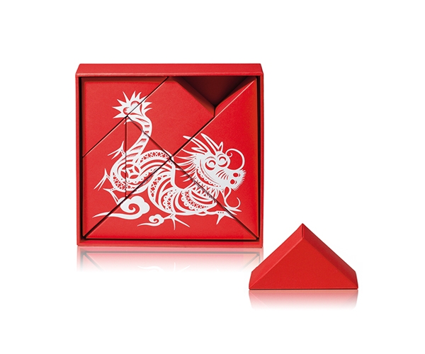 春節禮品盒包裝設計，新年七巧板的妙用