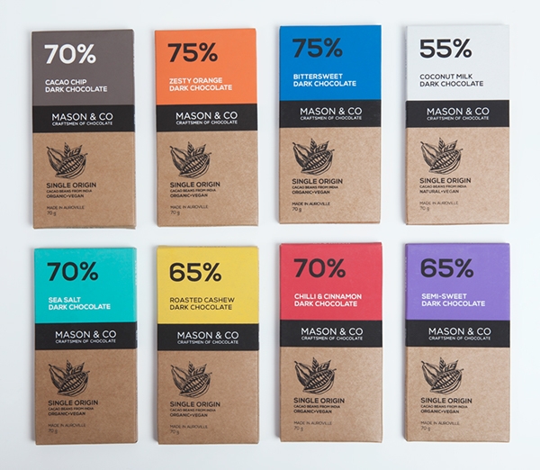 你最愛的甜食，手工黑巧克力的品牌包裝設計