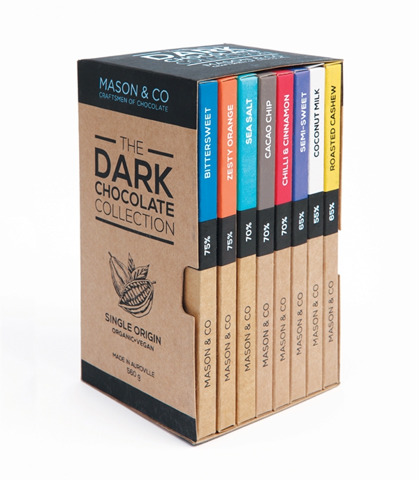 你最愛的甜食，手工黑巧克力的品牌包裝設計