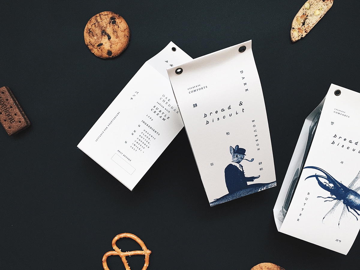 概念化早餐,面包與餅干食品飲料包裝設(shè)計