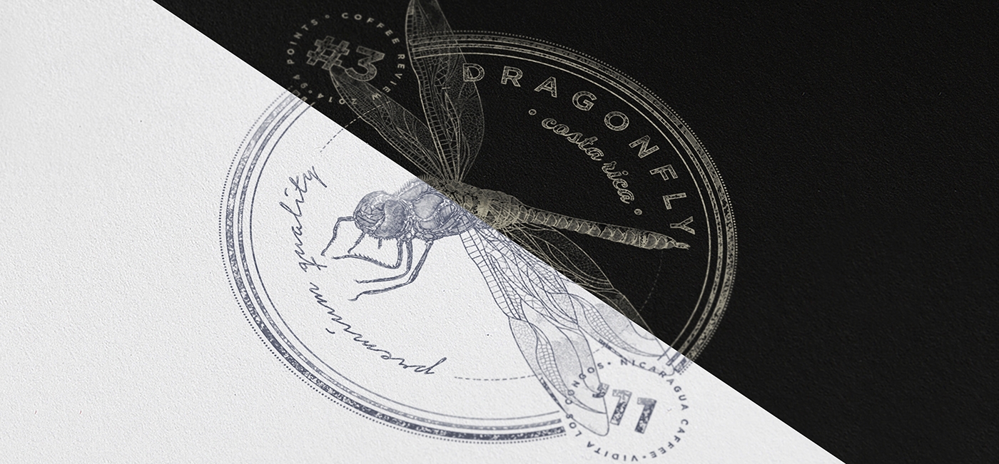 大自然的奇跡，蜻蜓主題的咖啡品牌包裝設(shè)計