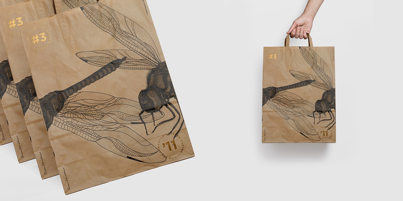 大自然的奇跡，蜻蜓主題的咖啡品牌包裝設(shè)計