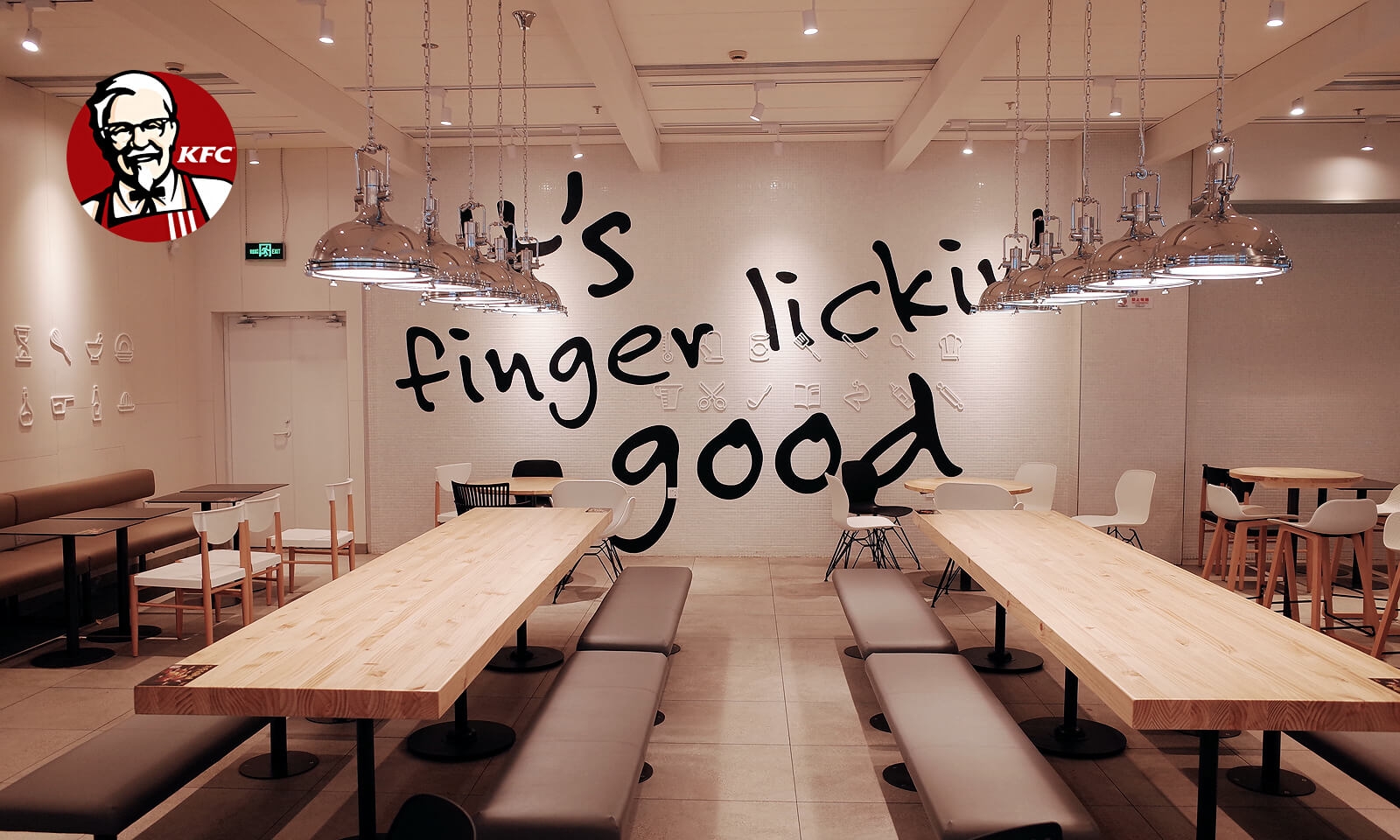 經(jīng)常去肯德基，卻沒有發(fā)現(xiàn)墻上的小巧思|壁畫插畫設計